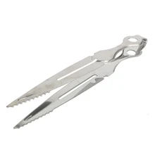 23 см длина Серебристый Нержавеющая сталь Аксессуары материал кальян клип уголь зажимы кальян Tong