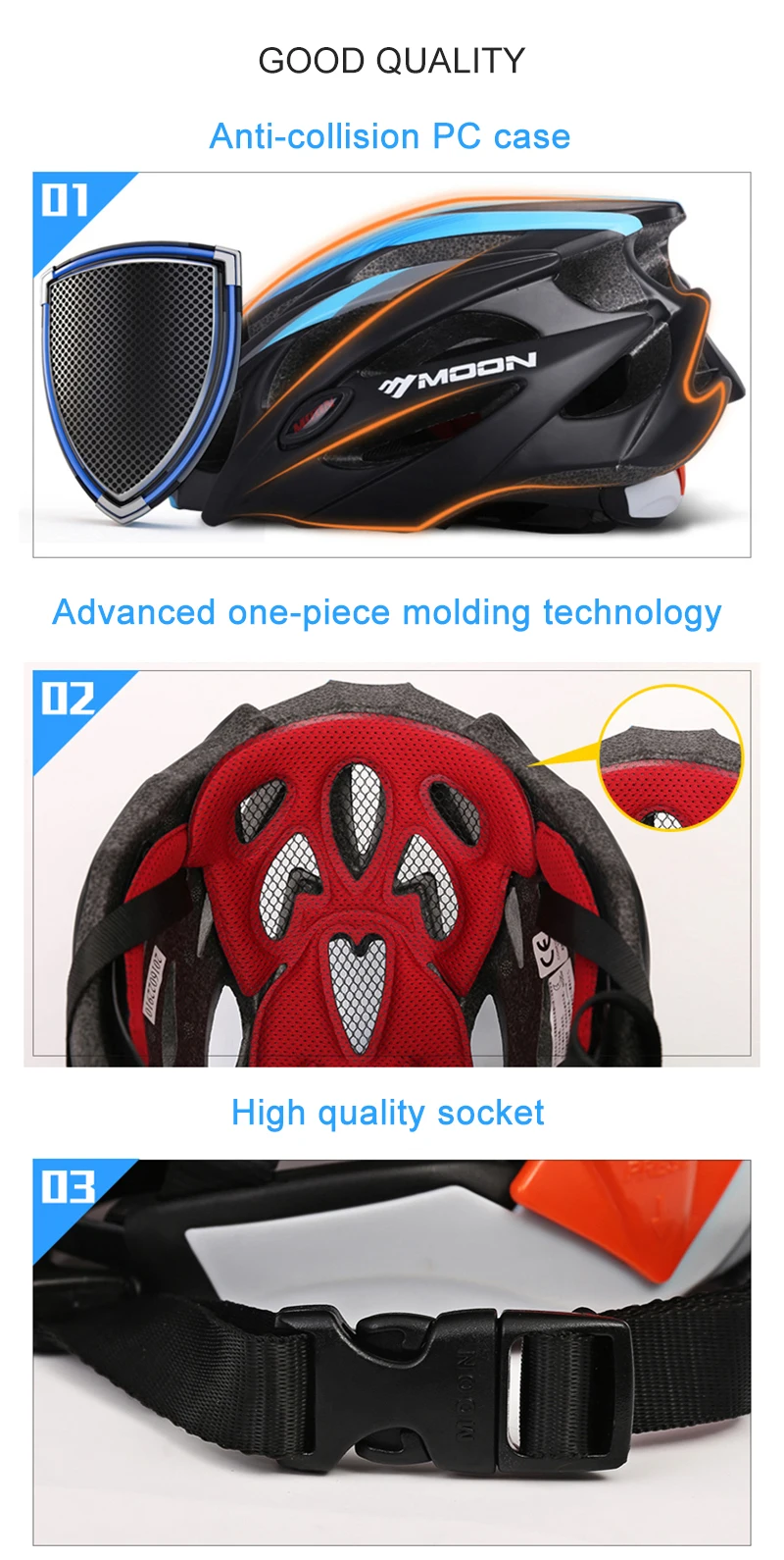 MOON New Спорт на открытом воздухе велосипедный дорожный шлем горное Велосипедное оборудование с Съемный объектив мы являемся производителем