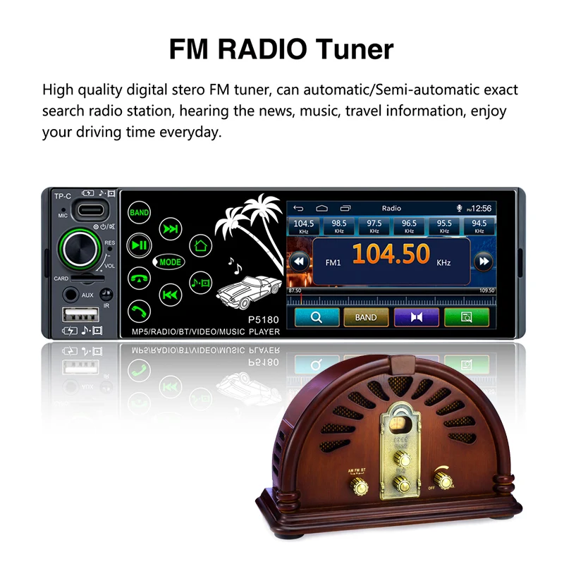 backlight multi-idioma subwoofer saída mp5 TP-C interface