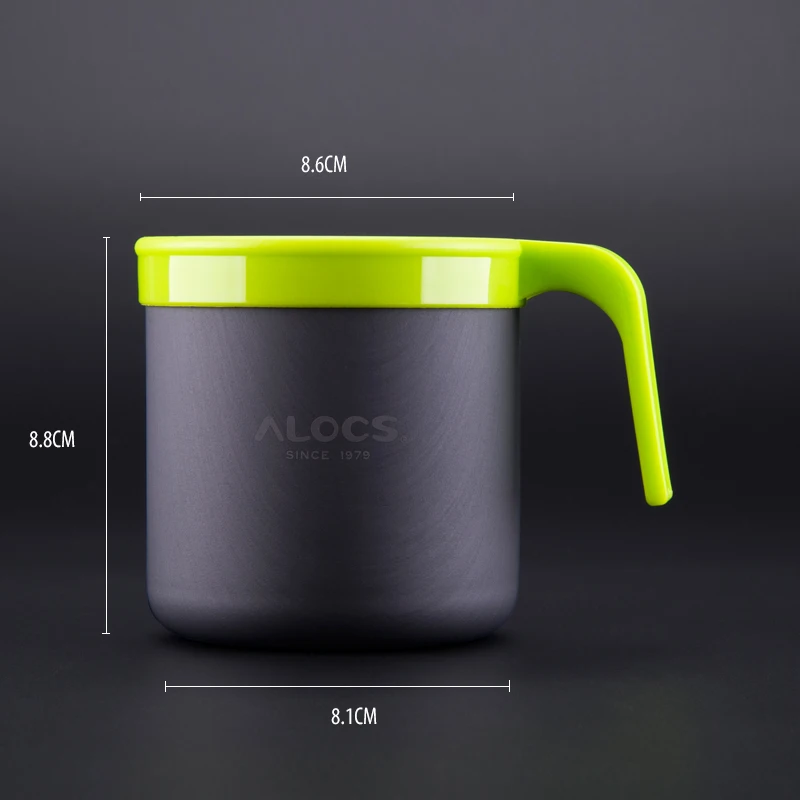 Alocs TW-401 Outdoor Portable 400ml Aluminium Alloy Camping Water Cup Mug Coffee Cup Teacup For Travel Hiking Backpacking 3