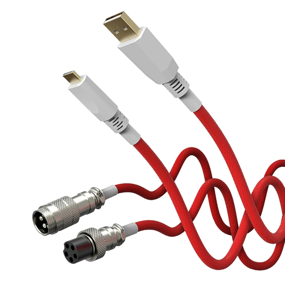 Mechanical Keyboard Type C USB Coiled Cable 