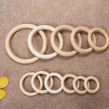10 unids/lote de bebé de madera anillos de dentición DIY bolso pulsera haciendo de Accesorios Materiales bebés cuidado de los productos