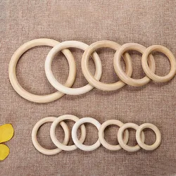 10 Pçs/lote De Madeira Anéis de Dentição Do Bebê Bolsa DIY Pulseira Fazendo Materiais De Enfermagem Acessórios Bebês Produtos do Cuidado do Dente
