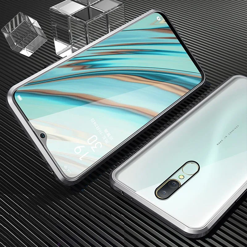 Магнитный флип-чехол для OPPO F11 магнит стекло полное покрытие металлический бампер для телефона Coque Fundas для OPPO F11 Pro переднее и заднее стекло