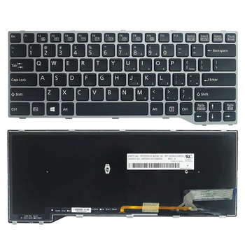 

New English Laptop backlit keyboard FOR Fujitsu Lifebook E733 E734 E743 E744 E544 E736 E746 sliver frame with backlight