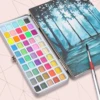 Seamiart 50/72/90/100 Color Solid Watercolor Paint Set Basic Neone Glitter Watercolor Pigments for Drawing Art Paint Supplies 3