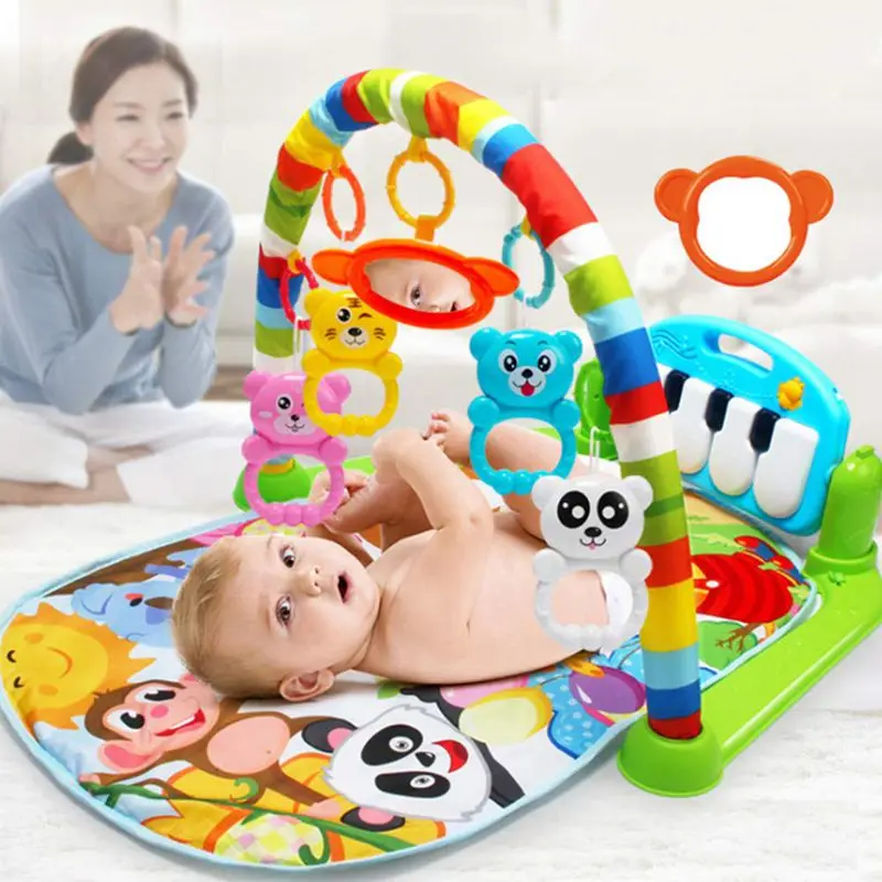  Baby Carpet Play Mat Music Puzzle Mat With Piano Keyboard Educational Rack Toys Infant Fitness Craw