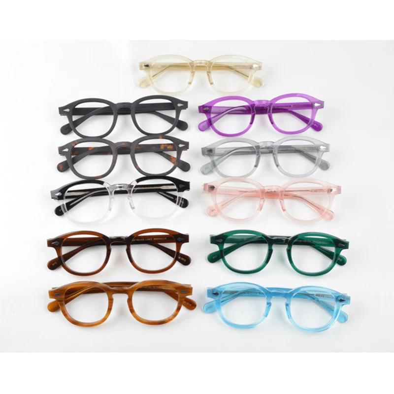 

Brand Design Johnny Depp Glasses Men Women Optical Glasses Frame Computer Transparent Eyeglass Acetate Vintage Q008