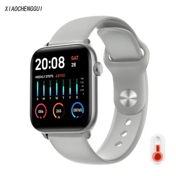 

KW37Pro Men's Smart Watch with Temperature Detection, Heart Rate Monitor IP68, Waterproof Alarm Clock, Reminder for Apple Xiaomi