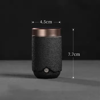 

Mini ceramic deodorant high-end tea canister storage jar with lid portable travel tea storage jar