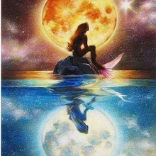 5D diy алмазная живопись yikexin ночной вид, пейзаж, табличка тети де Морт на заказ бриллиантовый рисунок Рождество карты декор