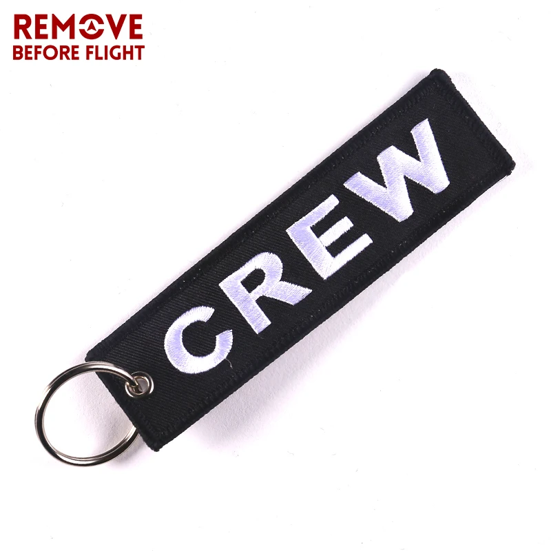 Keychain for Company Promotion Gifts Fashion Keychains llaveros Luggage Tag Embroidery Crew Key Chain Fashion Crew Keyring Chain