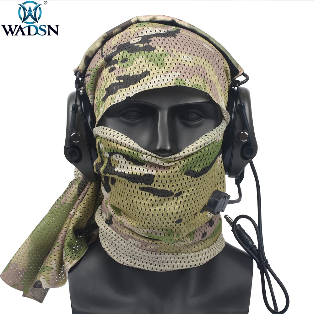 

WADSN Tactical Headset Peltor Headphones Communication Earphone Camouflage Airsoft Headsets No Noise Reduction Function WZ165