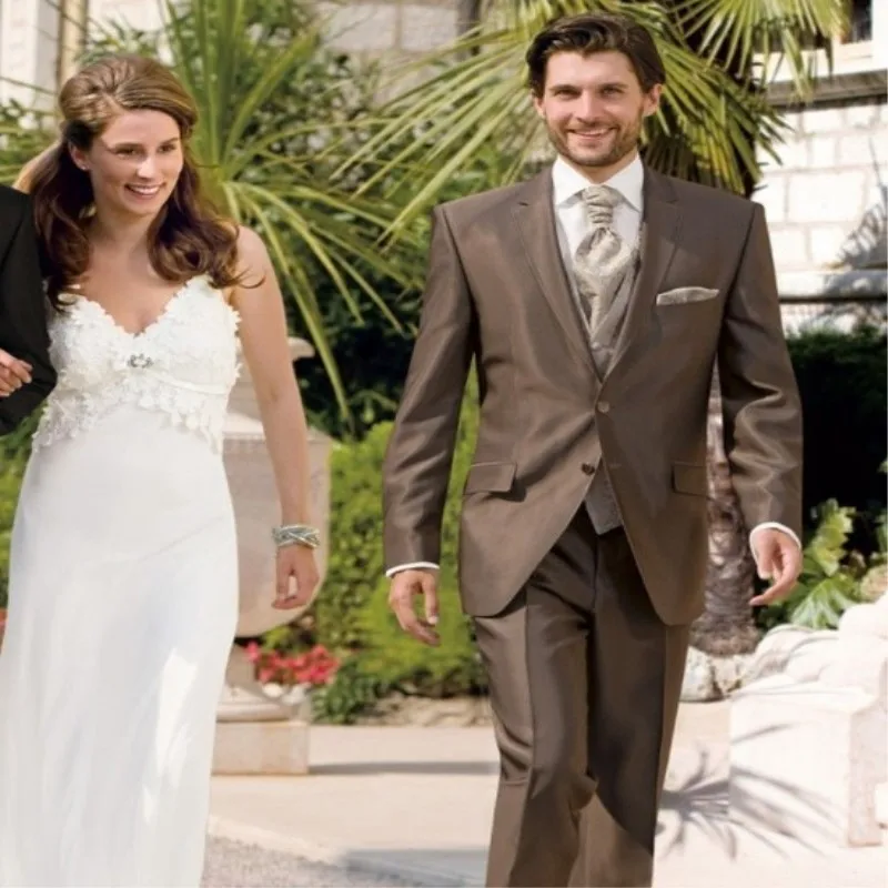 

Latest Coat Pant Designs Champagne Wedding Suit for Men Formal Slim Fit Groom Suits Custom Made Tuxedo 3 Pieces Jacket