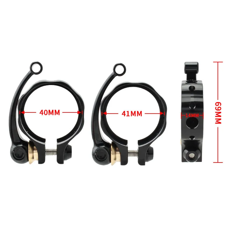 MUQZI 40MM 41MM Bike Seatpost Clamp Ultralight Aluminum Alloy Quick Release Seat Tube Clamp For Dahon Folding Bicycle