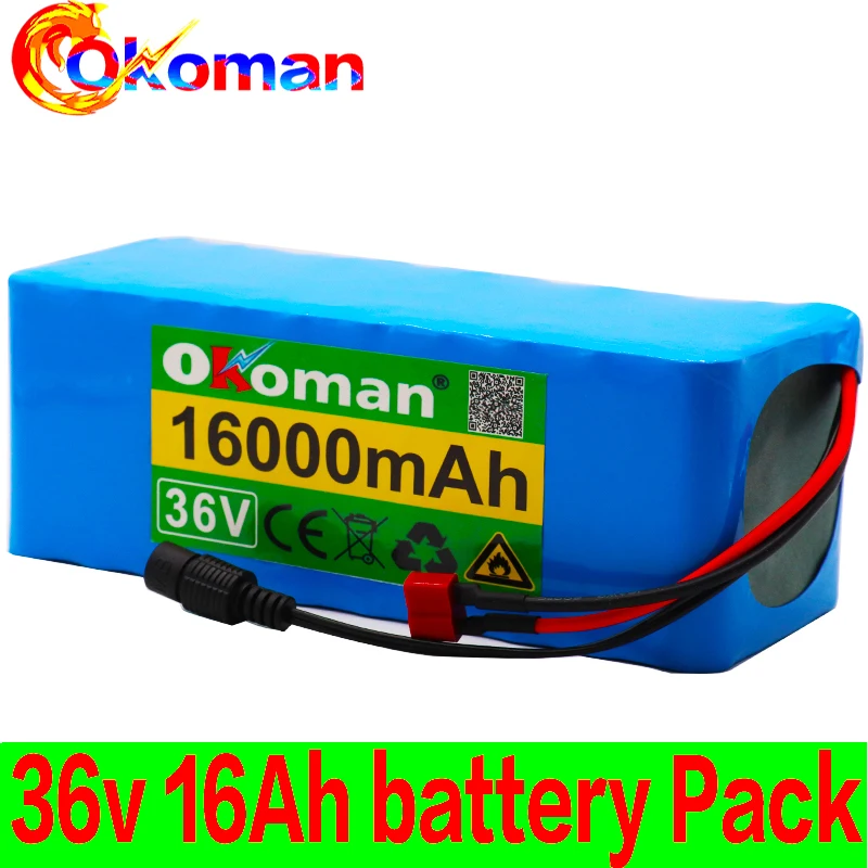 36V 10s4p 16Ah 500W Высокая Мощность 42V 18650 литиевая батарея 16000mAh Электрический велосипед