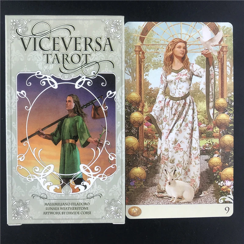 Tarot ​​Cards Deck Game Vice Versa Tarot Cards,with Velvet Storage Bag
