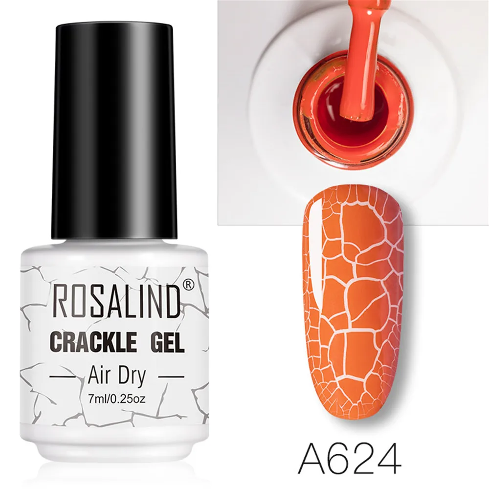 ROSALIND трещина гель лак для ногтей расширение цветная основа лак для ногтей Гибридный маникюрный набор для УФ Led Полупостоянный базовый верхний слой - Цвет: A624