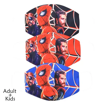 

HOT!!Super Hero Marvel Spiderman Iron Man Mask Cartoon Anime Cute Cotton Masks Mouth Muffle Face Masks Dustproof Mouth Mask