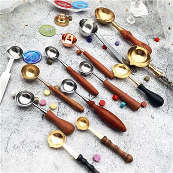 

High quality Stainless Steel Spoon Wax Seal Spoon For Melt Wax Melted Dissolve Wax Spoon DIY Craft Anti Hot Wax Seal Stamp Spoon
