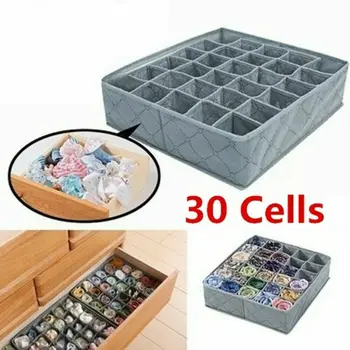 

Flodable Storage Boxes Underwear Organizer Socks Storage Box for Home Bra Lingerie Ties Drawer Divider Lidded Closet Boxes