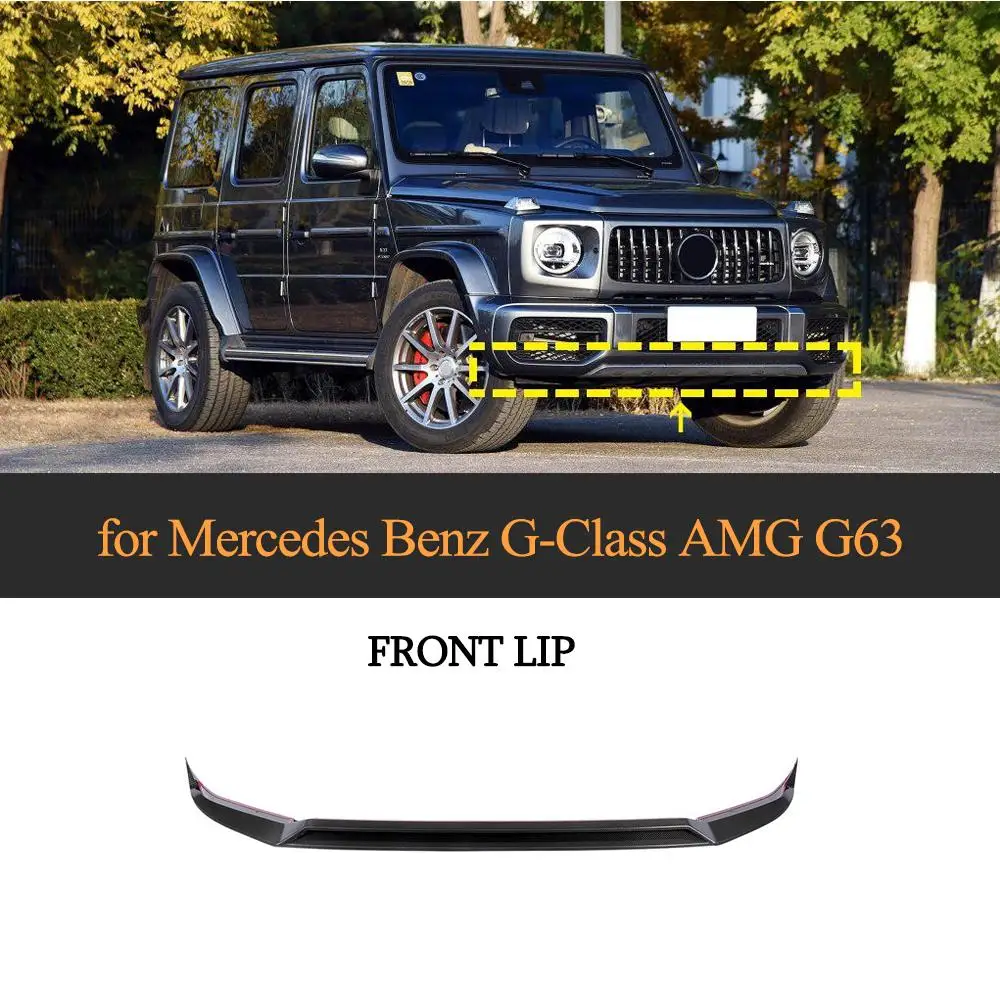 Высокое качество авто передний бампер спойлер для Mercedes-Benz G Class G63 AMG углеродного волокна переднего бампера v-стиля приспособления для резки