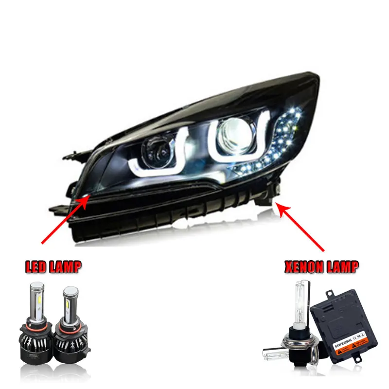 LED high beam Автомобильный стиль светодиодный фары для Ford escape 2013- для escape Головной фонарь светодиодный DRL Объектив двойной луч H7 HID Xenon bi xenon объектив - Цвет: LED high beam