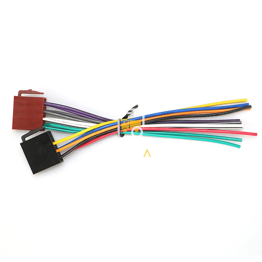 12-001 Universal ISO Standard Radio Wire Cable Wiring Harness Car Stereo Adapter Connector Adaptor Plug Male