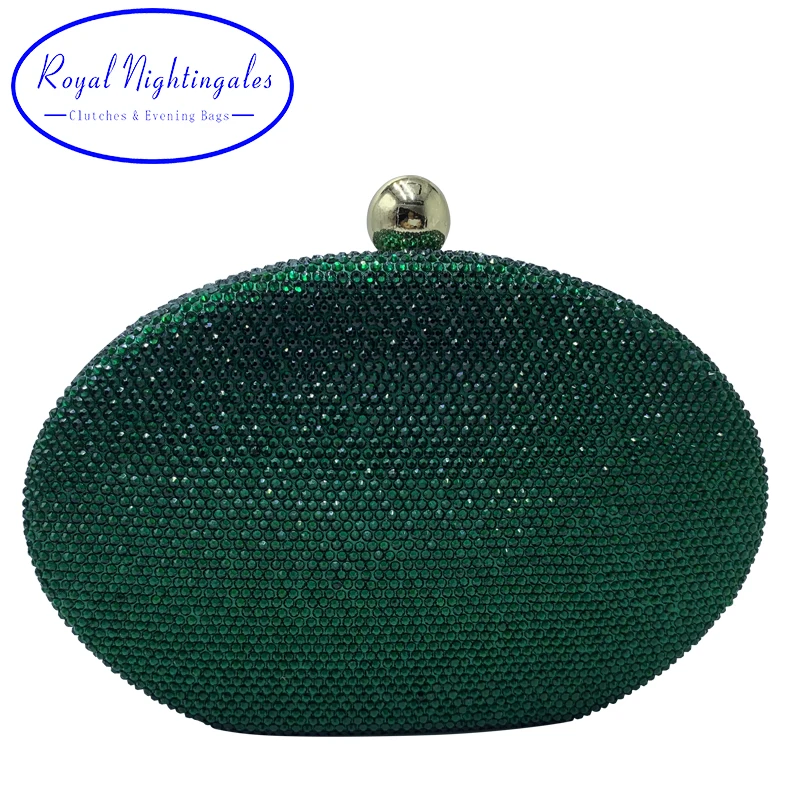 Королевский соловьи Овальный Для женщин сумки из натуральной кожи Bolsas с украшением в виде кристаллов вместительная сумка-клатч мини женская вечерняя сумочка через плечо сумка от известного бренда, Сумка через плечо вечерние сумки