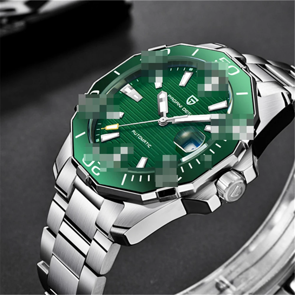 

PAGANI DESIGN 1617 Top Brand Men Stainless Steel Watch Military Sport Automatic Mechanical Watches Waterproof Relogio Masculino