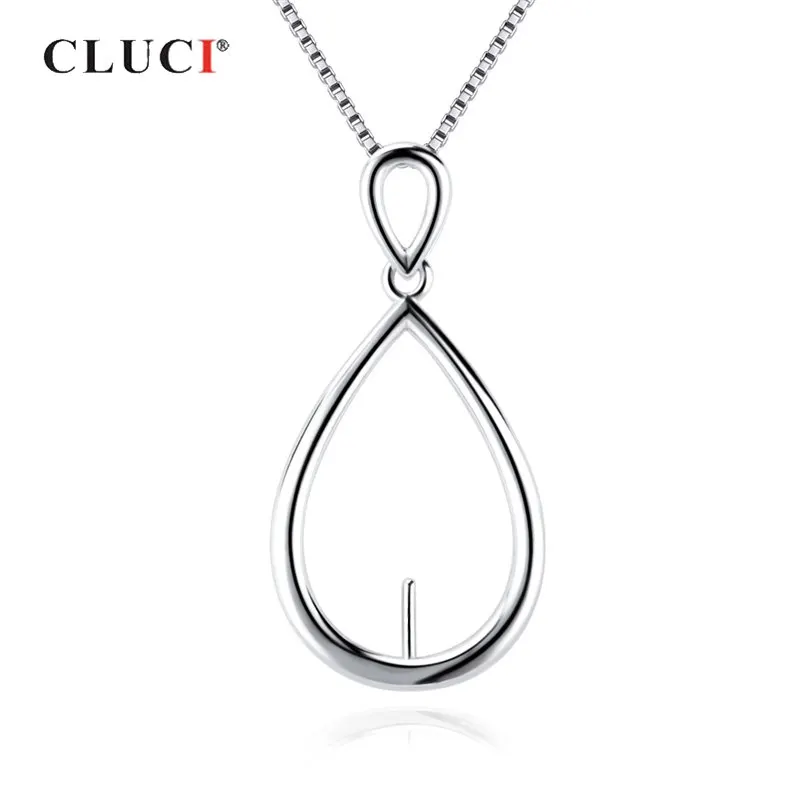 CLUCI, Настоящее серебро, 925 жемчуг, кольцо для женщин, Стерлинговое Серебро, овальная форма, простые подвески
