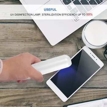

Mini Portable UV Sanitizer Handheld UV Light Disinfection Lamp For Home Office Travel
