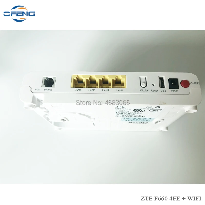 Бесплатная доставка ZTE F660 V5.0 GPON ONU 4FE + беспроводной Wi-Fi USB TEL английская прошивка zte