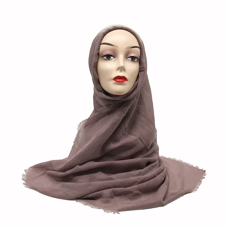 Fashion solid color scarf viscose scarf piercing plaid shawl plain scarves maxi hijab muslim head hijabs wrap muffler 10pcs/lot