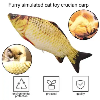 

Pet Cat Play Crucian Fish Shape Mint Catnip Chewing Kids Gifts Scratch Toy Cat Favor Simulation Fish Pet Product Supplies