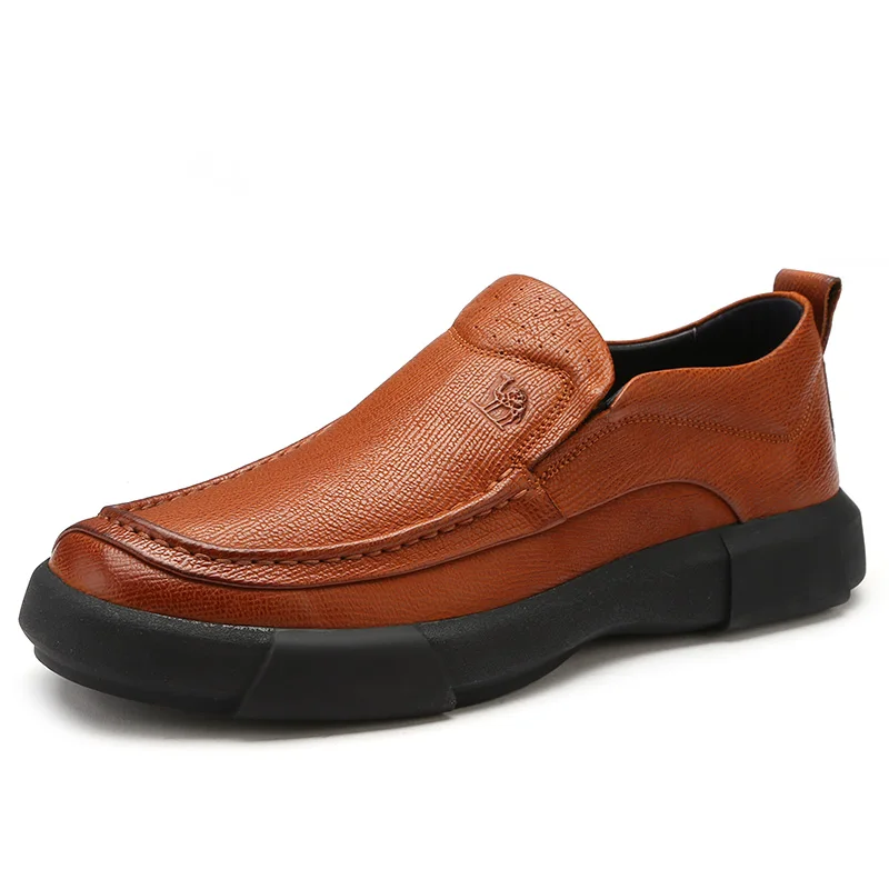 Новые деловые повседневные туфли легкая мужская обувь амортизация Нескользящие комфортные мужские лоферы из кожи - Цвет: A932155190AZ