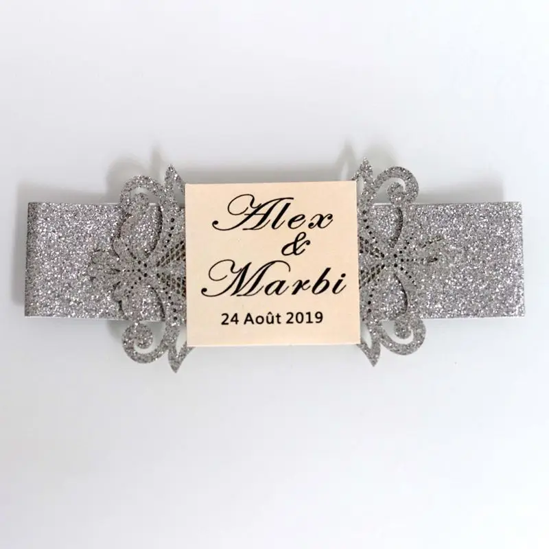 20 Pcs European Style Wedding Invitation Cards Hollow out Cover Pocket Supply - 4.0005E+12