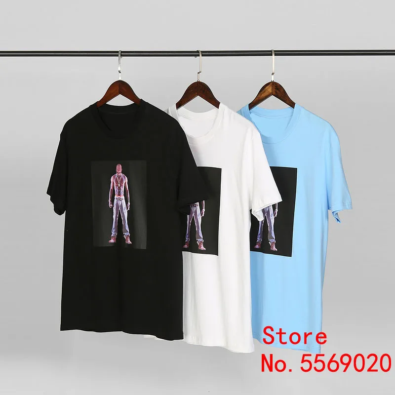 

Sureme 2020ss Top Quality Tupac Hologra Printed Tees Men Women Couples Short Sleeve T Shirts Bogo 2Pac Cotton T-Shirt Men