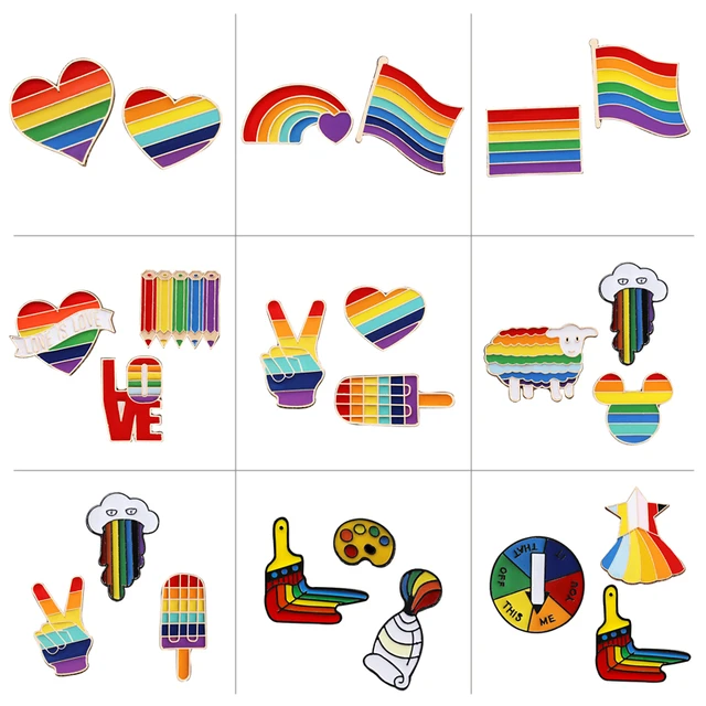 Cogumelo do arco-íris esmalte duro Pin, Orgulho Gay Broches engraçados,  Lgbq + Jogo Meme Jóias, broches bonitos - AliExpress