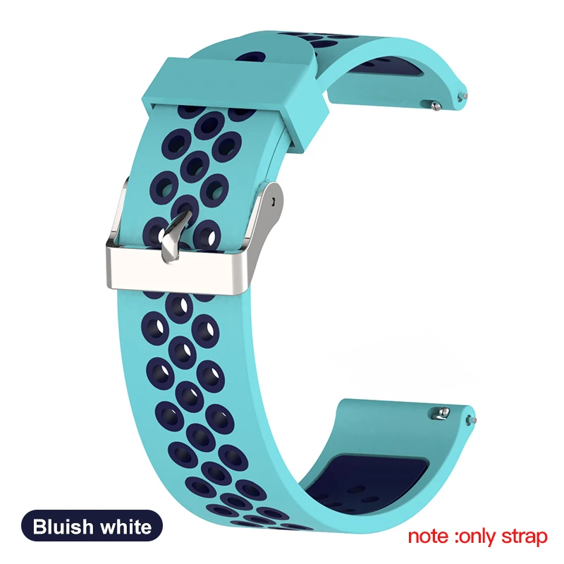 IONCT спортивный силиконовый браслет для Huami Amazfit ремешок Bip ремешок для xiaomi Amazfit Pace Stratos 2 GTS GTR 47 мм ремешок - Цвет: 天空蓝