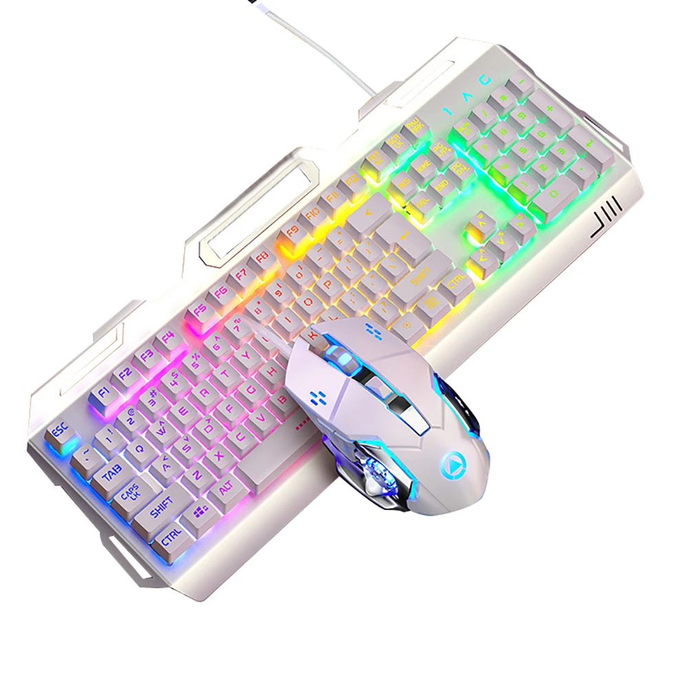 Keyboard Mouse Игровая механическая клавиатура и мышь, гарнитура, наушники, комплект из трех предметов, настольный ПК, игра, 2400 dpi, макро мышь, USB Проводная - Цвет: Keyboard Mouse