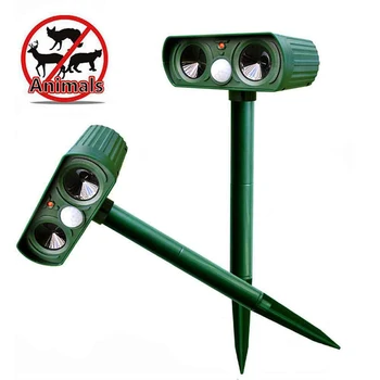 

Multi-function Bird Repeller Device Animal Repeller Solar Energy Animal Driver Garden Outdoor Use Ultrasonic Solar