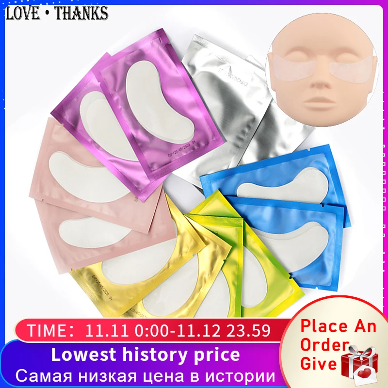 

10/20/50Pairs Eyelash Extension Patches Under Eye Pads For Grafting Eyelashes Paper Eye Gel Sticker Wraps Lash Patch Makeup Tool