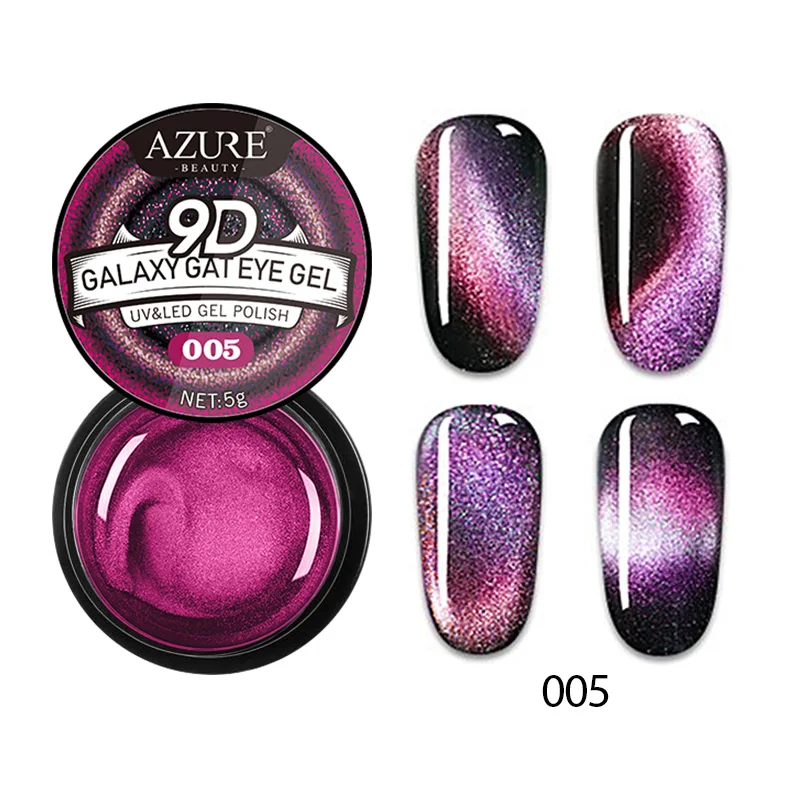 AZURE BEAUTY 9D Galaxy Cat Eyes светодиодный Гель-лак для ногтей Хамелеон для использования с магнитом УФ-лак для ногтей Дизайн ногтей Блестящий гель нужен черный базовый слой - Цвет: 5