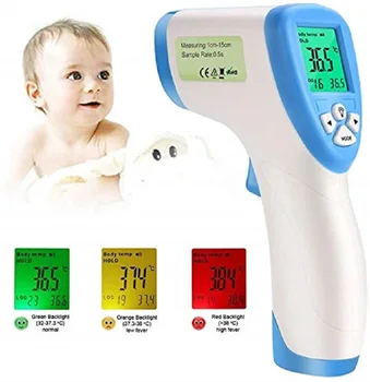 

Forehead Non Contact Infrared Baby Thermometer Digital LCD Body Temperature Fever Digital IR Measurement Tool Gun for Baby Adult