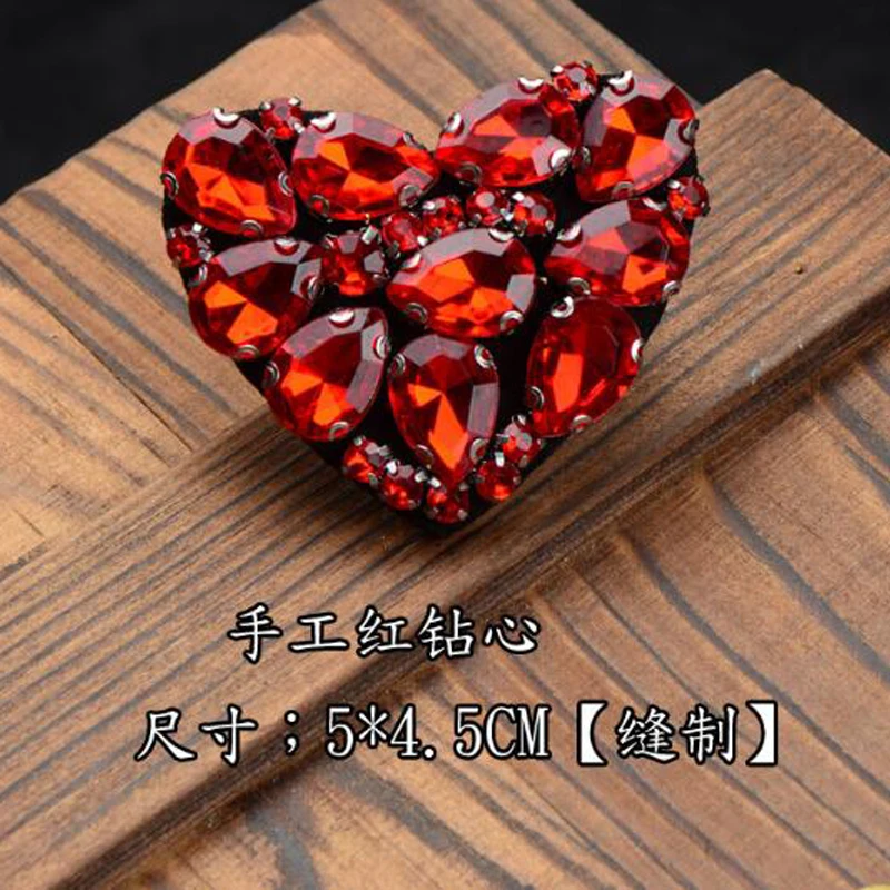 Тяжелая работа ручная разы ткань в форме сердца аксессуары нашивка для одежды