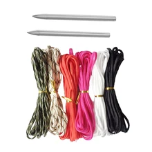 Парашютный шнур для Паракорда, 6 шт., 550 фунтов, 7 нитей+ паракордовая игла для Паракорда, 2 шт