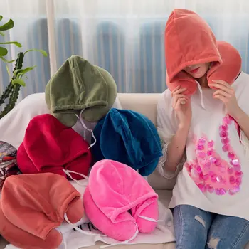 

Hat Car Aid Headrest 1pcs U-Shape Multicolor Travel Pillow Hoodie Pillow Neck Pillow Comfortable U Shaped Pillow Cushion