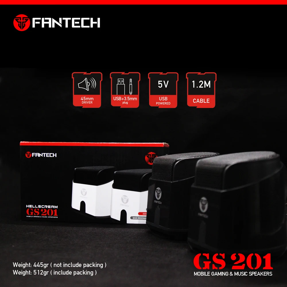 Fantech GS201 музыкальный динамик 3,5 мм и usb-разъем элегантный дизайн подходит для офиса и дома говорящий для ноутбука