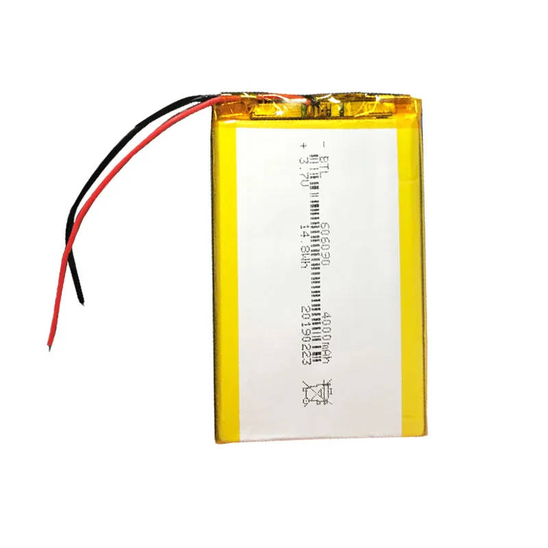 3,7 v 4000mAh 606090 перезаряжаемая Lipo батарея для gps MP4 камеры power Bank планшет электрические игрушки PAD DVD литий-полимерная батарея